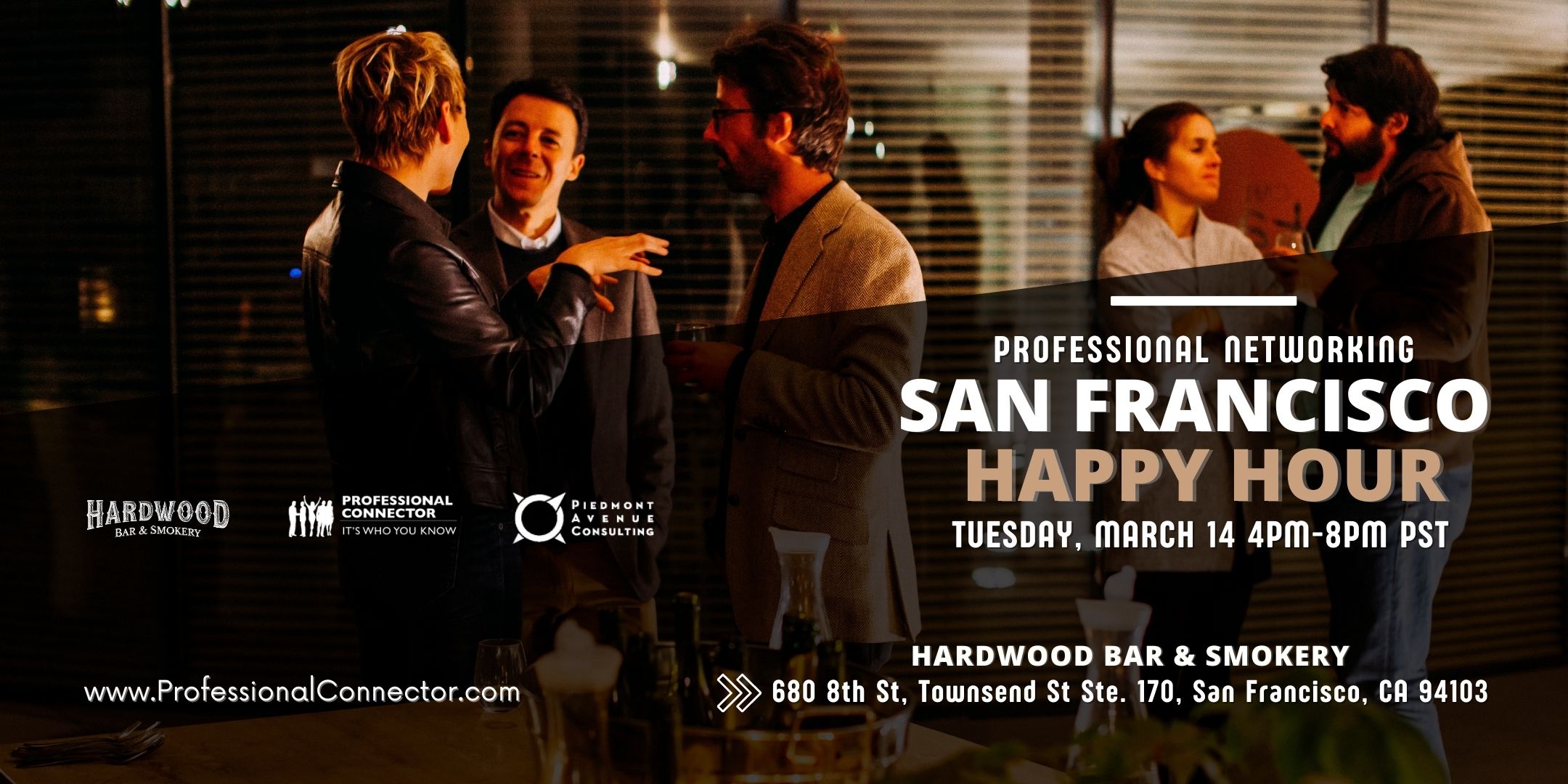 SF Professional Networking Happy Hour at Hardwood Bar & Smokery